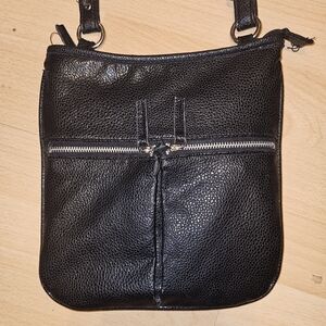 Black Unbranded Pebbled Leather Looking Crossbody Purse